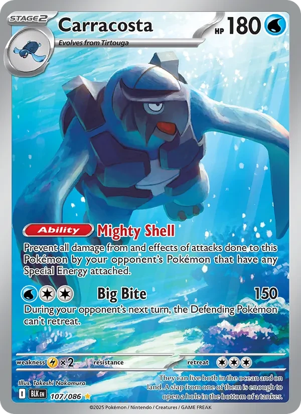 Carracosta 107/86 Black Bolt Pokémon Karte
