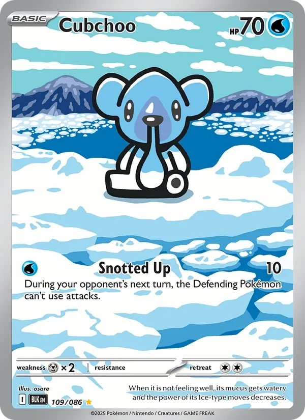 Cubchoo 109/86 Black Bolt Pokémon card