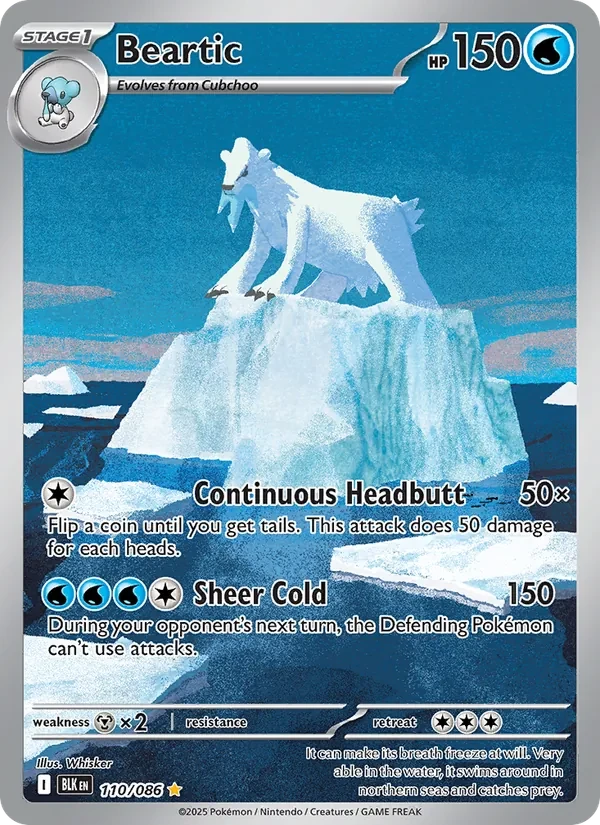 Beartic 110/86 Black Bolt Pokémon card