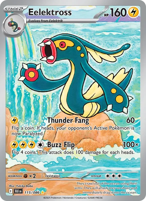 Eelektross 115/86 Black Bolt Pokémon Karte