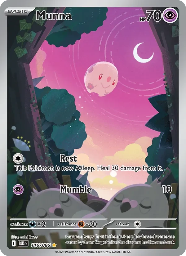 Munna 116/86 Black Bolt Pokémon card
