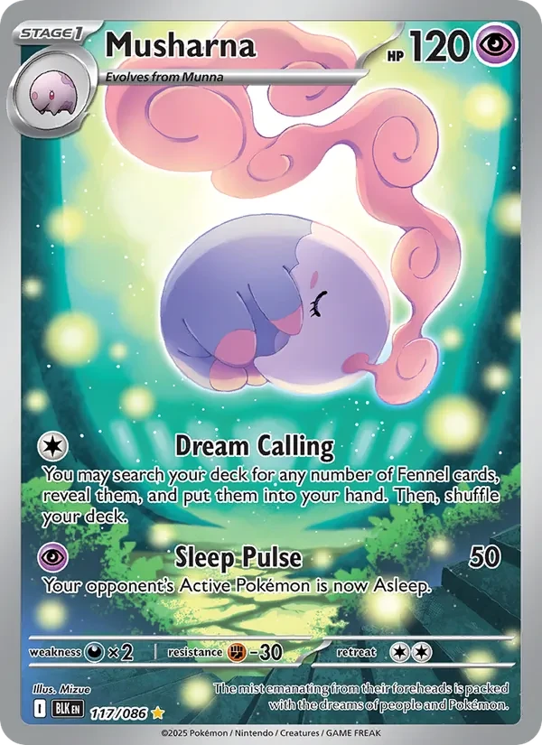 Musharna 117/86 Black Bolt Pokémon card