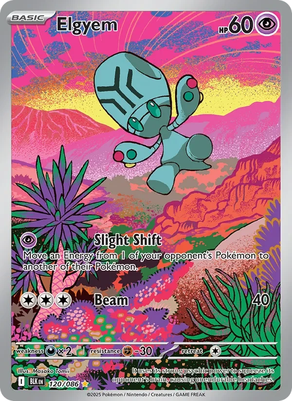 Elgyem 120/86 Black Bolt Pokémon card