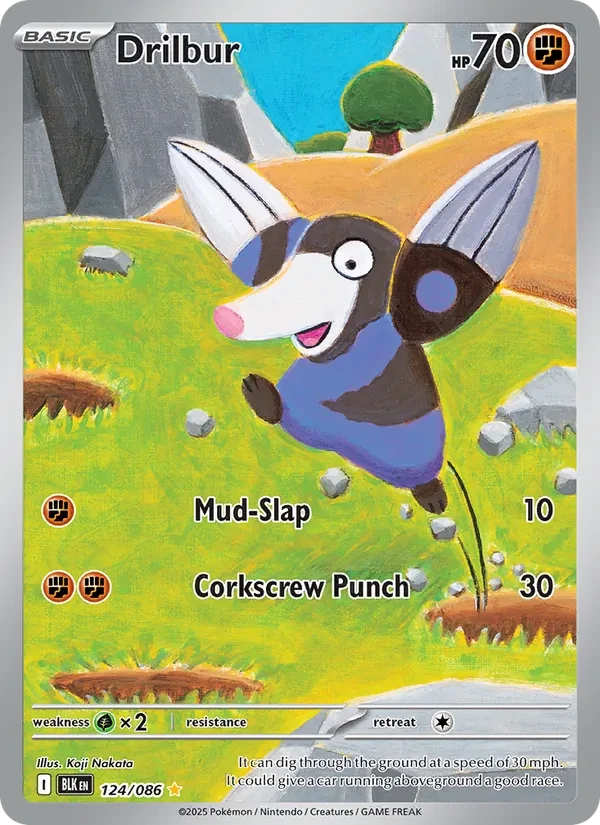 Drilbur 124/86 Black Bolt Pokémon card