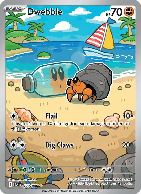 Dwebble 129/86 Black Bolt Pokémon card