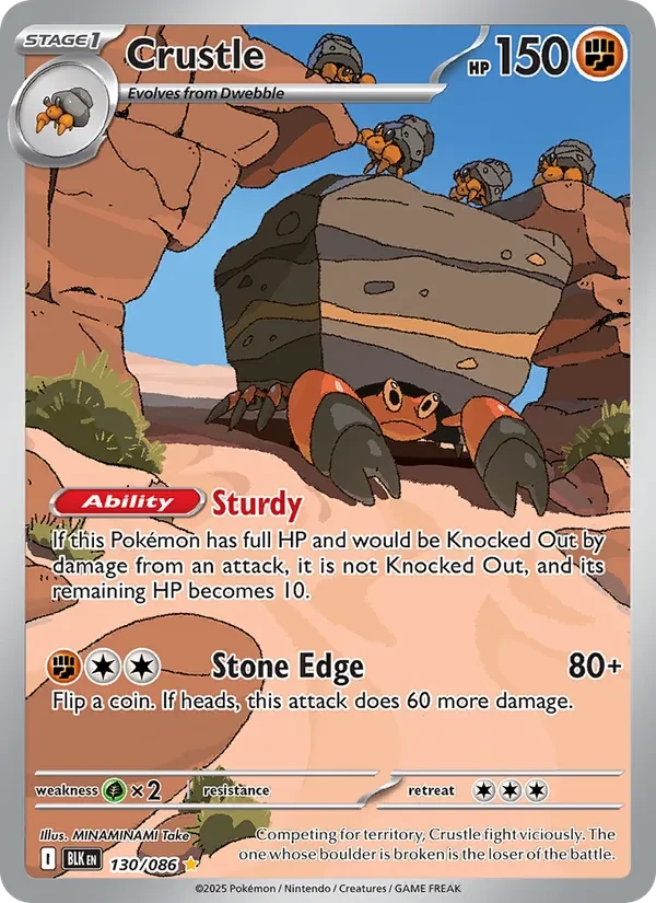Crustle 130/86 Black Bolt Pokémon card