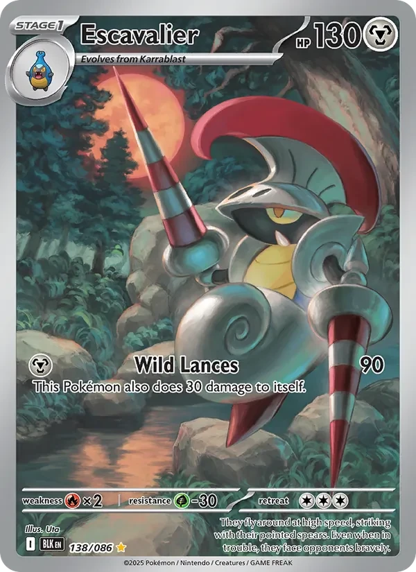 Escavalier 138/86 Black Bolt Pokémon card