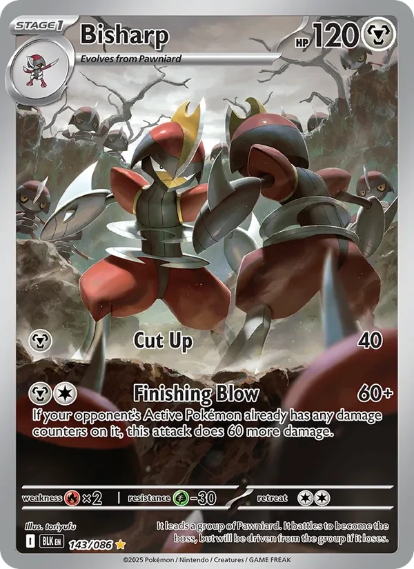 Bisharp 143/86 Black Bolt Pokémon card