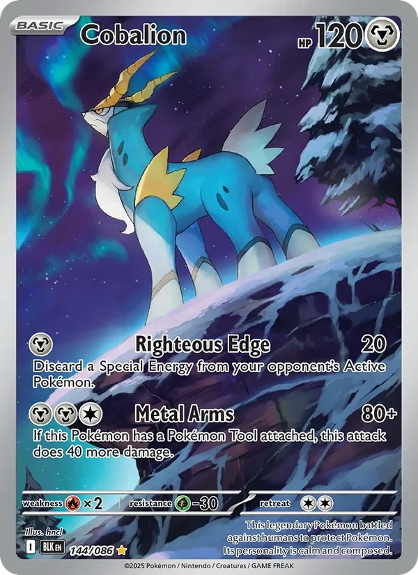 Cobalion 144/86 Black Bolt Pokémon card