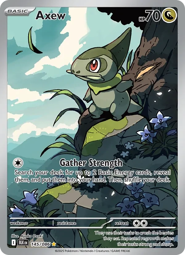 Axew 145/86 Black Bolt Pokémon card