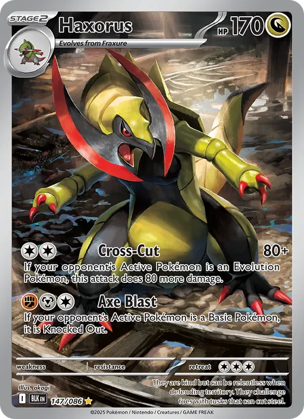 Haxorus 147/86 Black Bolt Pokémon card