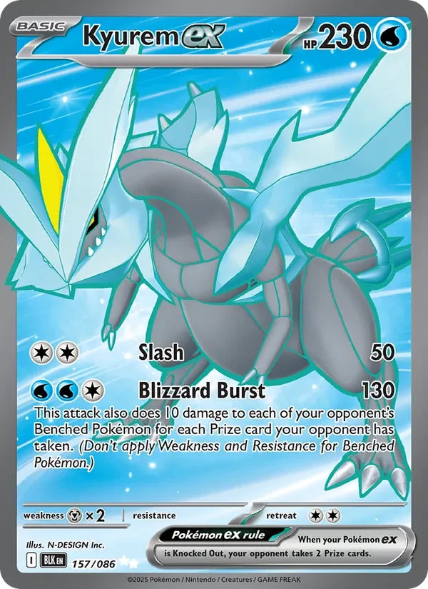 Kyurem ex 157/86 Black Bolt Pokémon card