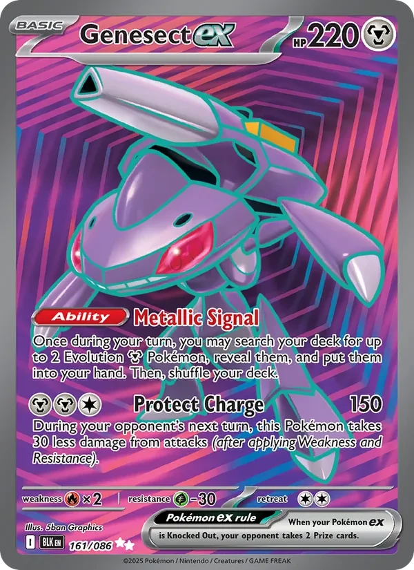 Genesect ex 161/86 Black Bolt Pokémon card