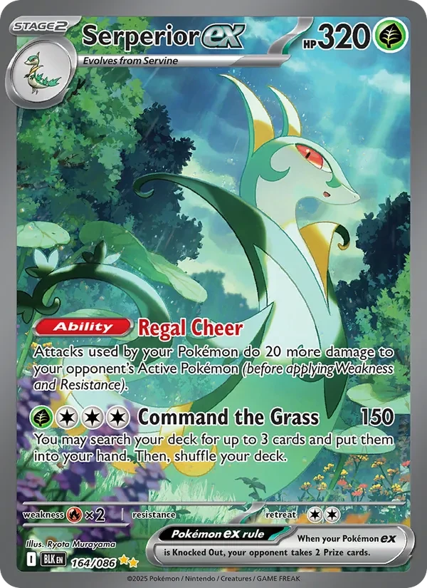 Serperior ex 164/86 Black Bolt Pokémon card