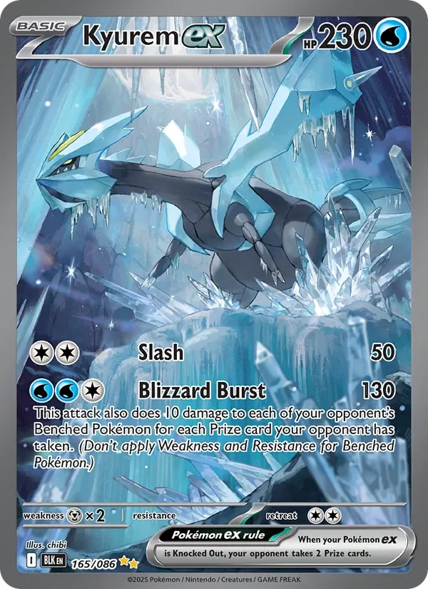 Kyurem ex 165/86 Black Bolt Pokémon card