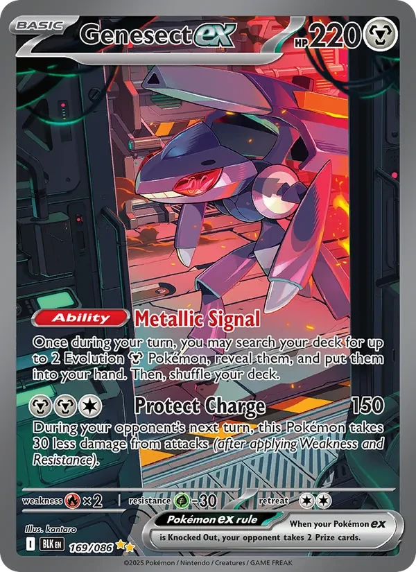 Genesect ex 169/86 Black Bolt Pokémon card