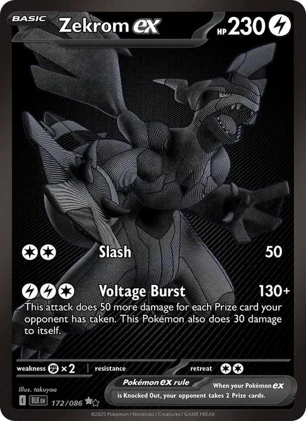 Zekrom ex 172/86 Black Bolt Pokémon card
