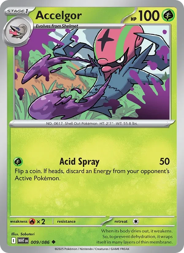 Accelgor 009/86 White Flare Pokémon card