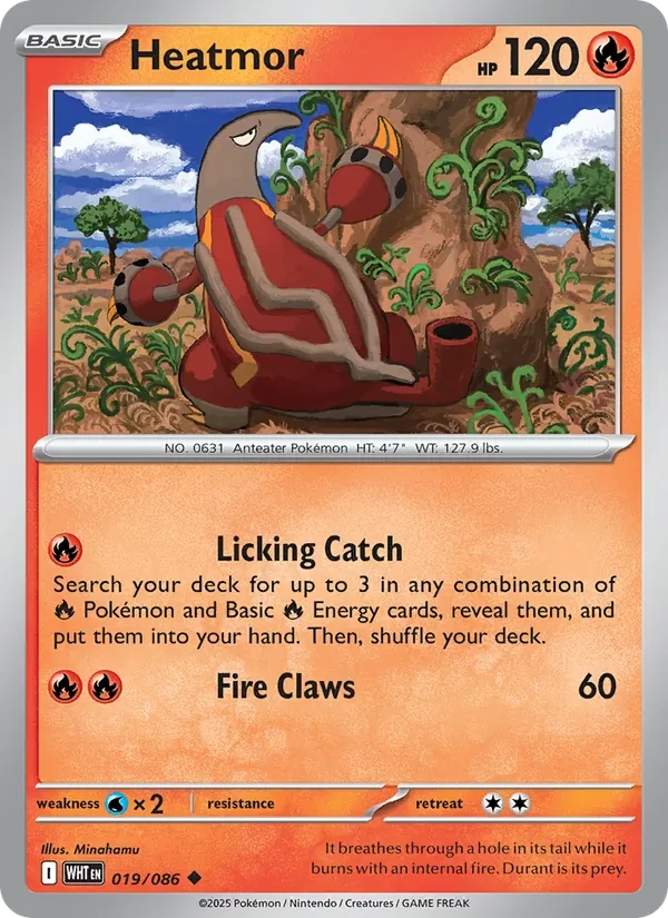 Heatmor 019/86 White Flare Pokémon card