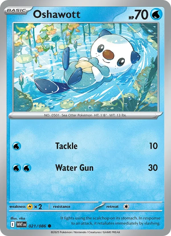 Carta Pokémon Oshawott 021/86 White Flare