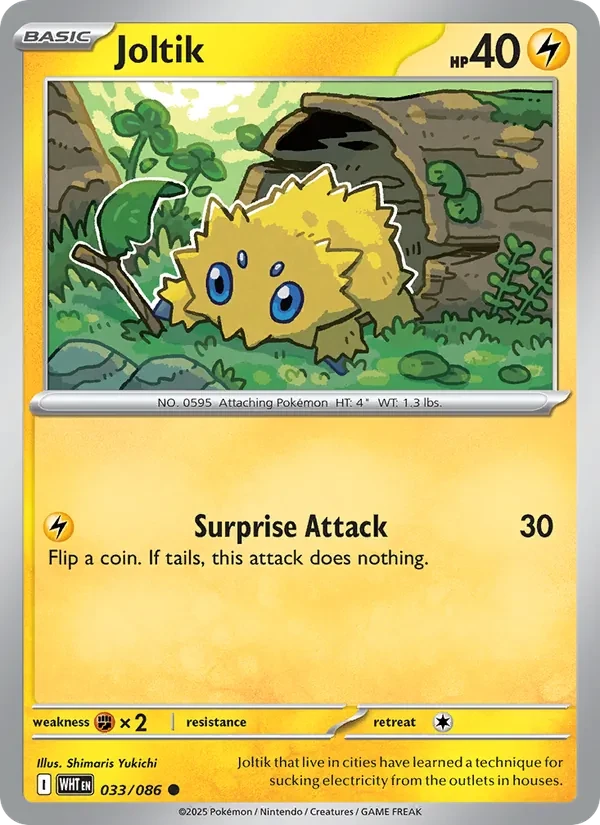 Joltik 033/86 White Flare Pokémon Karte