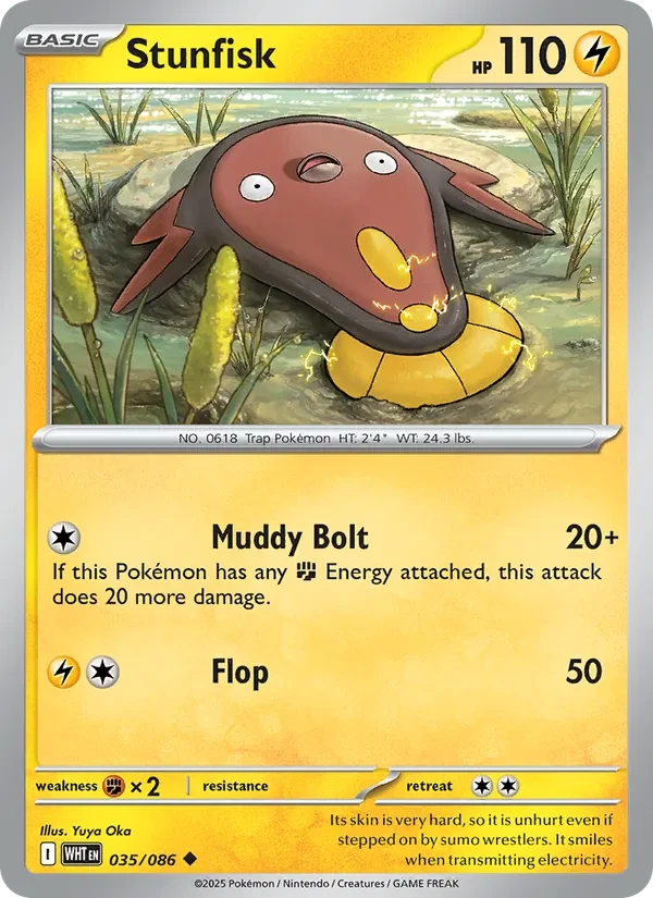 Stunfisk 035/86 White Flare Pokémon card