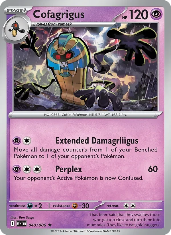 Cofagrigus 040/86 White Flare Pokémon card