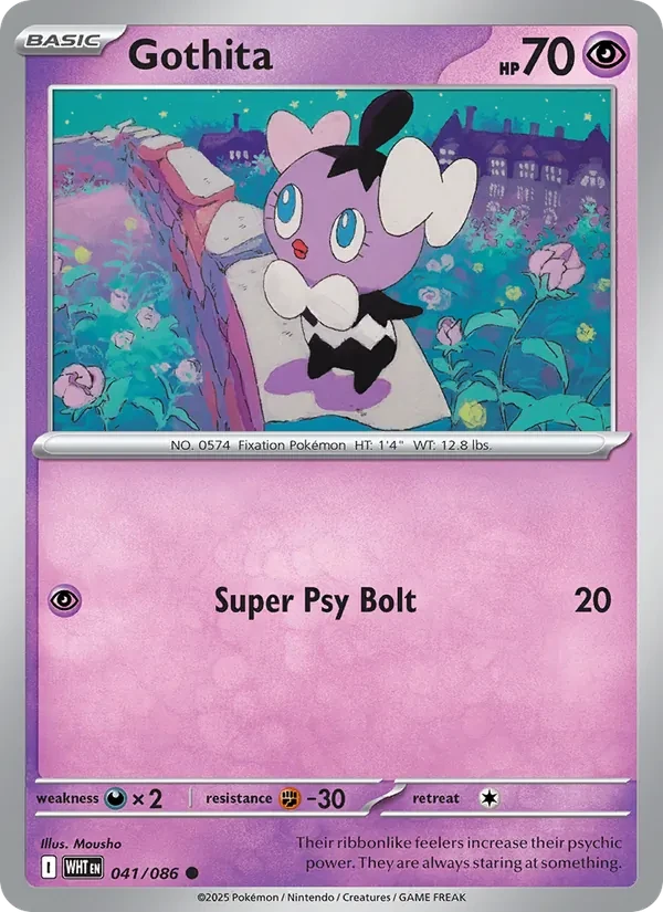 Gothita 041/86 White Flare Pokémon card