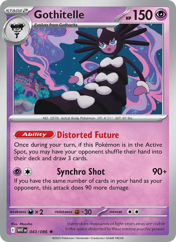 Gothitelle 043/86 White Flare Pokémon card