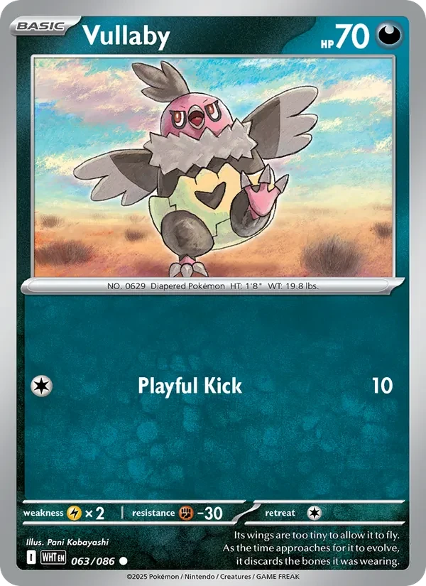 Vullaby 063/86 White Flare Pokémon card