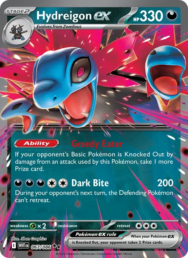 Hydreigon ex 067/86 White Flare Pokémon card