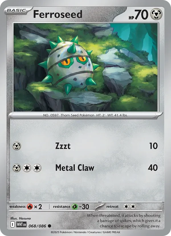 Ferroseed 068/86 White Flare Pokémon card