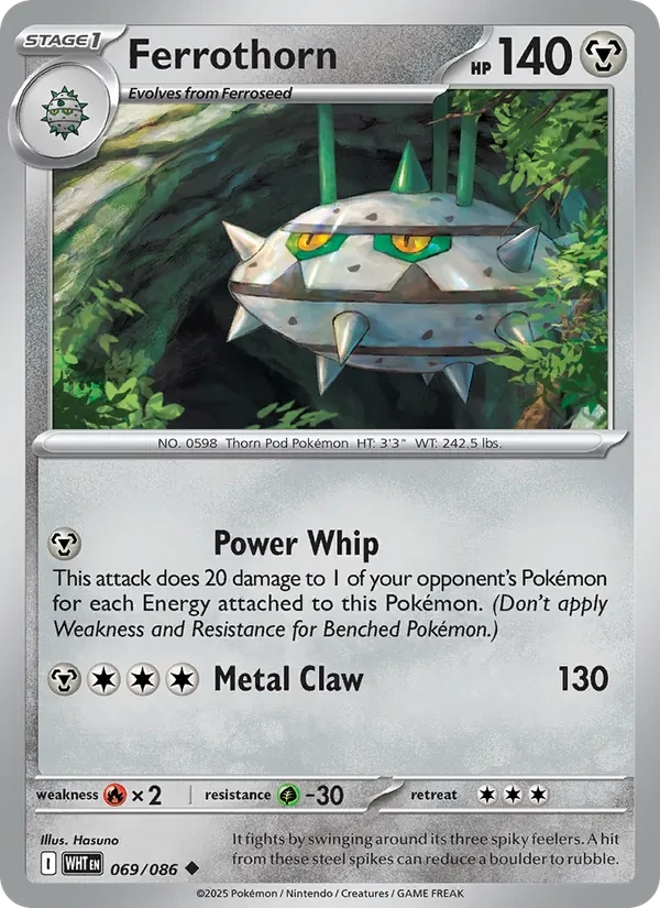 Ferrothorn 069/86 White Flare Pokémon card