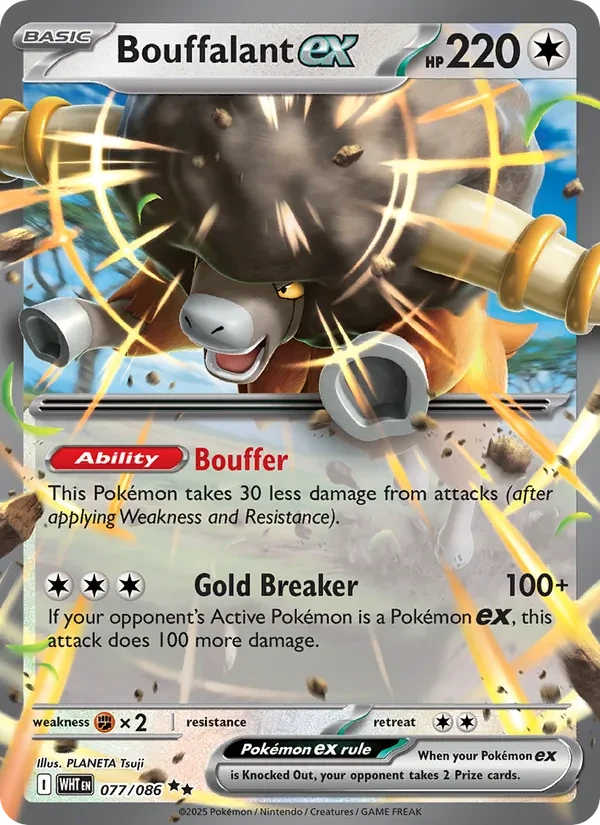 Bouffalant ex 077/86 White Flare Pokémon card