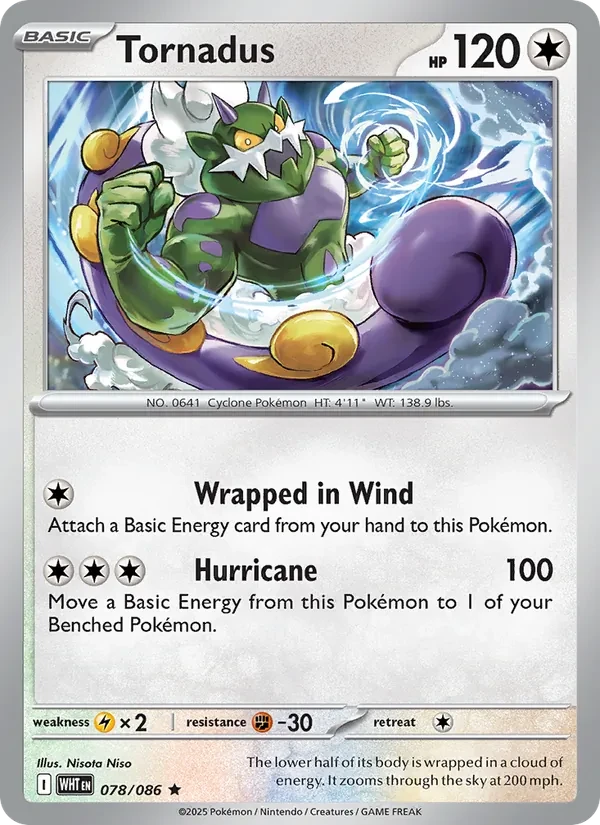 Tornadus 078/86 White Flare Pokémon Karte