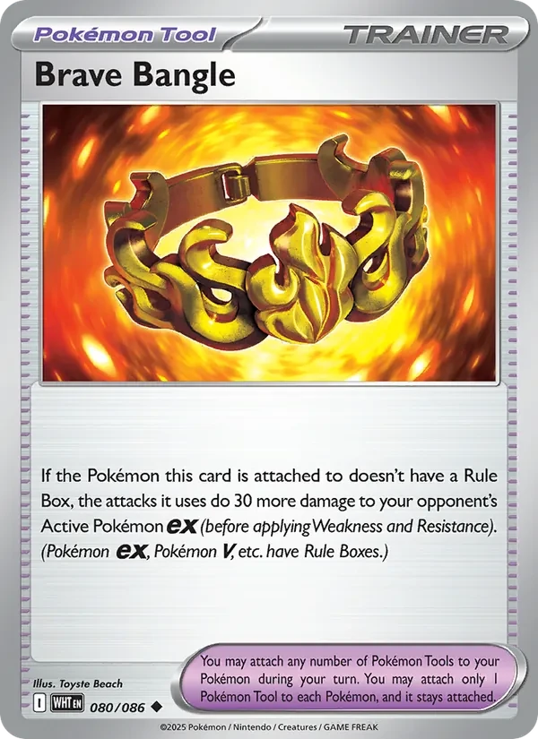 Brave Bangle 080/86 White Flare Pokémon card