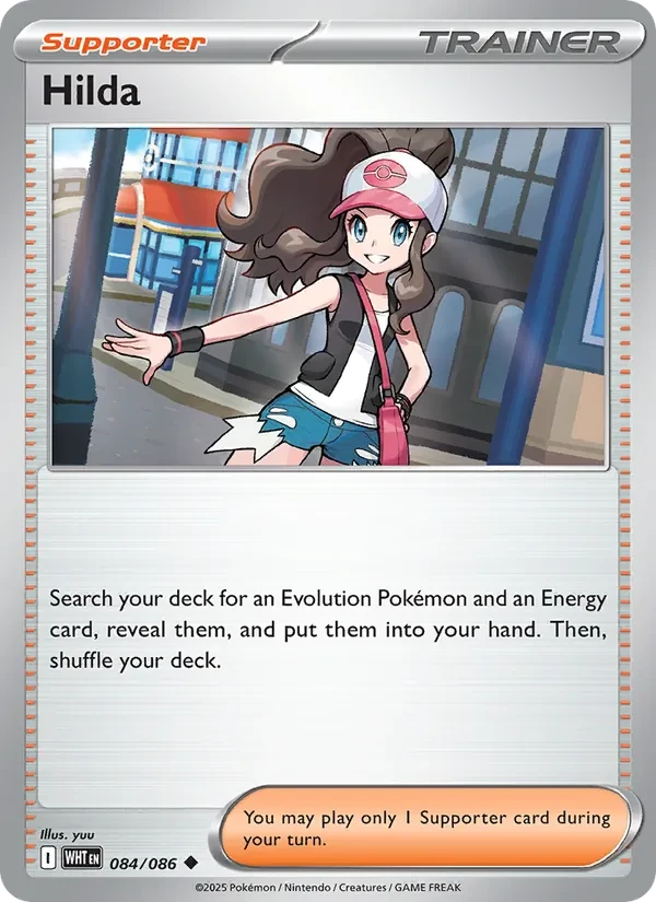 Hilda 084/86 White Flare Pokémon card