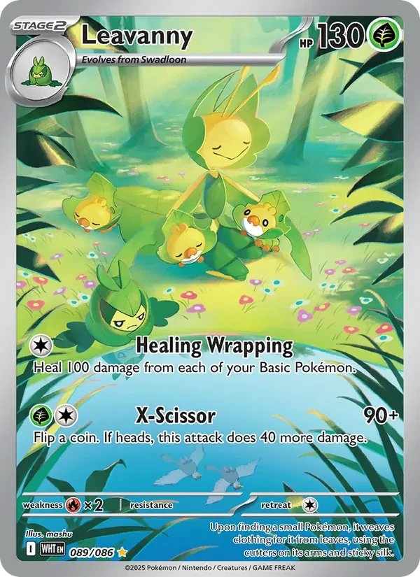 Leavanny 089/86 White Flare Pokémon card