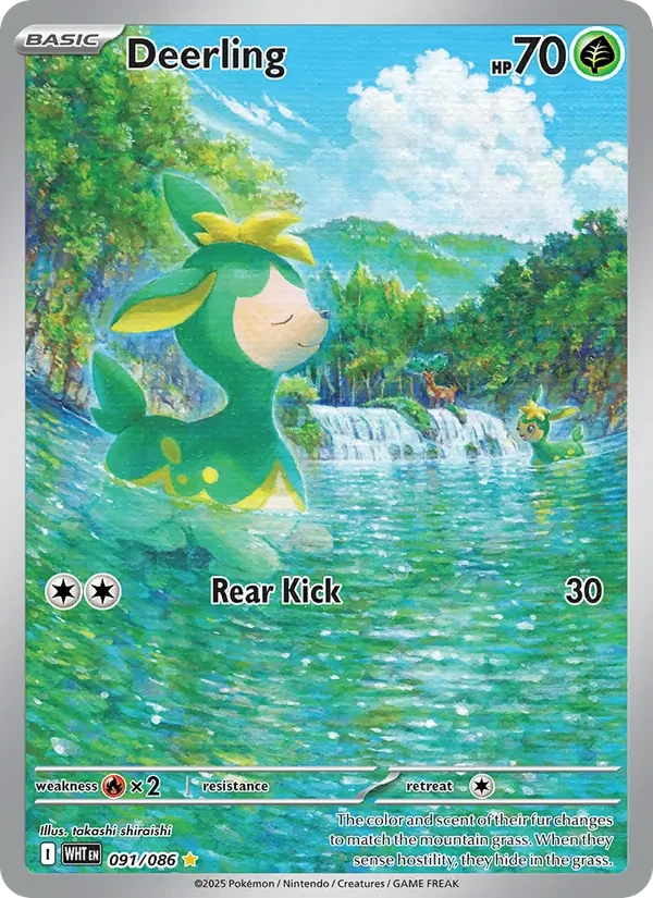 Deerling 091/86 White Flare Pokémon card