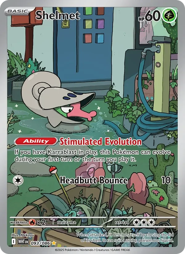 Shelmet 093/86 White Flare Pokémon card