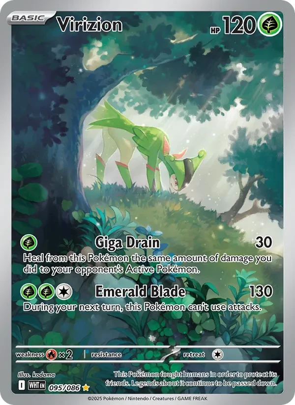 Virizion 095/86 White Flare Pokémon card