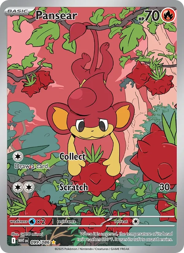 Pansear 099/86 White Flare Pokémon card