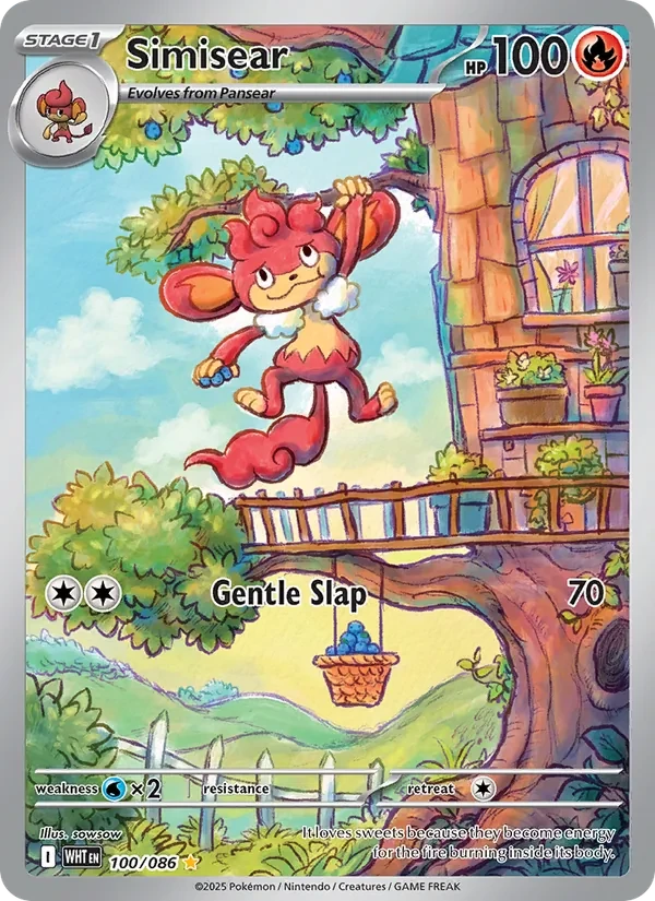 Simisear 100/86 White Flare Pokémon card