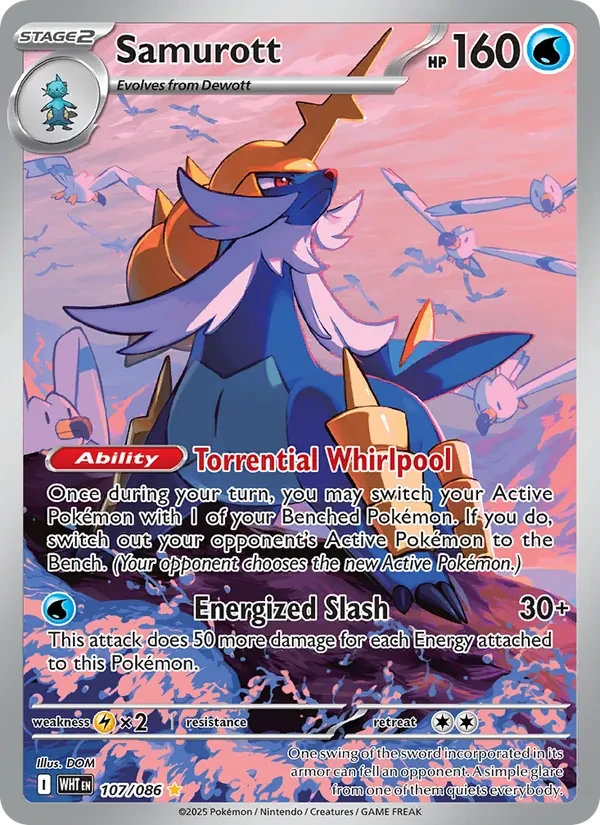 Samurott 107/86 White Flare Pokémon card