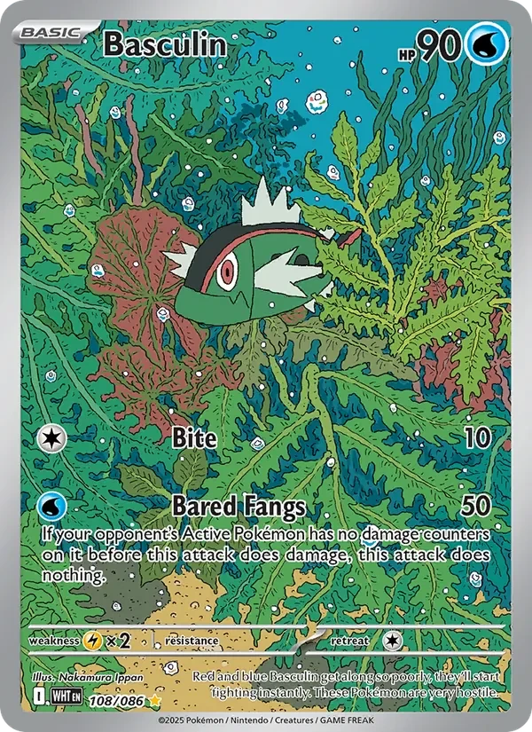 Basculin 108/86 White Flare Pokémon card