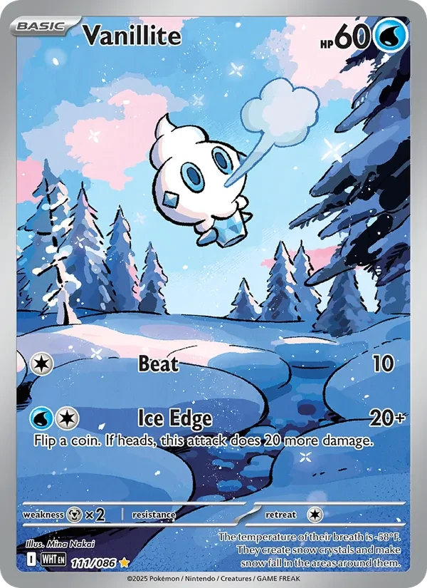 Vanillite 111/86 White Flare Pokémon card