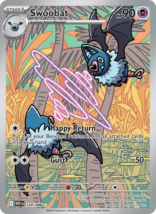 Swoobat 120/86 White Flare Pokémon card