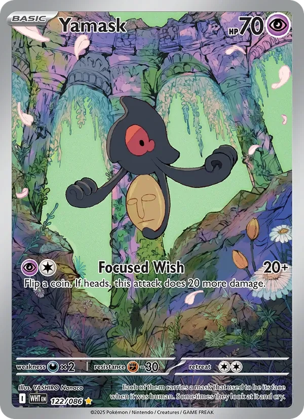 Yamask 122/86 White Flare Pokémon card