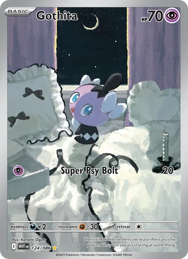 Gothita 124/86 White Flare Pokémon card