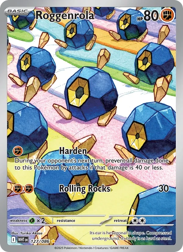 Roggenrola 127/86 White Flare Pokémon card